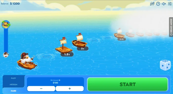 Chicken Pirate Route spilleskærm
